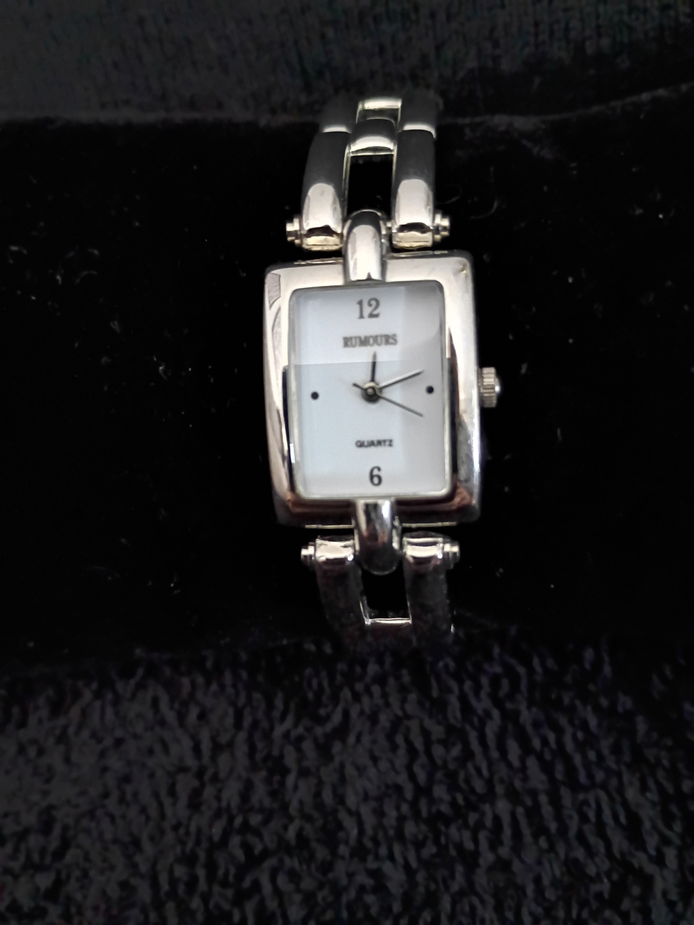 Rumours Women's Silver Bracelet Watch with White Dial and Rectangular Case